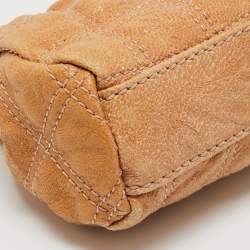 Marc Jacobs Beige/Yellow Quilted Leather Turnlock Clutch
