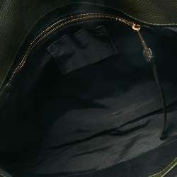 Pre Owned Marc Jacobs Dark Green Studded Leather Flap Shoulder Bag