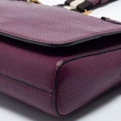 Pre Owned Marc Jacobs Purple Leather Small Gotham Shoulder Bag