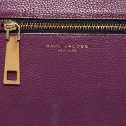 Pre Owned Marc Jacobs Purple Leather Small Gotham Shoulder Bag