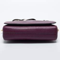 Pre Owned Marc Jacobs Purple Leather Small Gotham Shoulder Bag