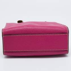 Pre Owned Marc Jacobs Pink Leather Mini Grind Tote