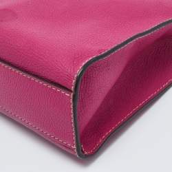 Pre Owned Marc Jacobs Pink Leather Mini Grind Tote