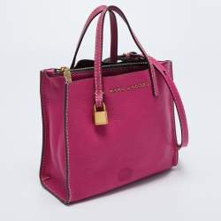 Pre Owned Marc Jacobs Pink Leather Mini Grind Tote