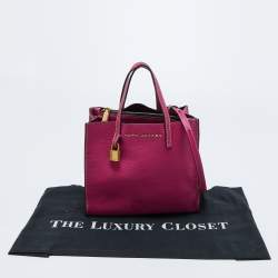 Pre Owned Marc Jacobs Pink Leather Mini Grind Tote