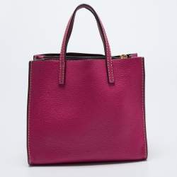 Pre Owned Marc Jacobs Pink Leather Mini Grind Tote