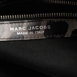 Pre Owned Marc Jacobs Black/White Animal Print Leather Small Antonia Boston Bag