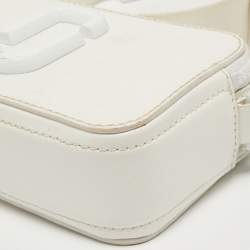 Marc Jacobs White Leather Snapshot Camera Crossbody Bag