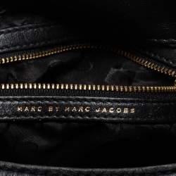 Marc Jacobs Black Leather Petal to the Metal Natasha Bird Shoulder Bag