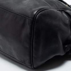 Marc Jacobs Black Leather Petal to the Metal Natasha Bird Shoulder Bag