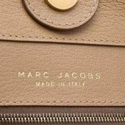 Pre Owned Marc Jacobs Beige Leather Mix Quilted Classic East-West Tote Bag