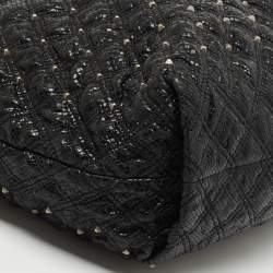 Pre Owned Marc Jacobs Black Leather Embellished Shoulder Bag