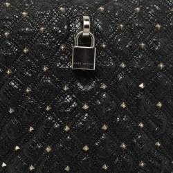 Pre Owned Marc Jacobs Black Leather Embellished Shoulder Bag