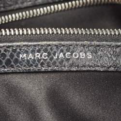 Pre Owned Marc Jacobs Black Leather Embellished Shoulder Bag