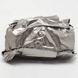 Pre Owned Marc Jacobs Silver Synthetic Leather Parachute Hobo