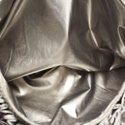 Pre Owned Marc Jacobs Silver Synthetic Leather Parachute Hobo