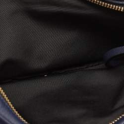 Pre Owned Marc Jacobs Navy Blue Leather Snapshot Crossbody Bag