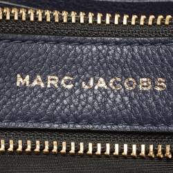 Pre Owned Marc Jacobs Navy Blue Leather Snapshot Crossbody Bag