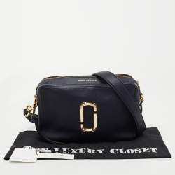 Pre Owned Marc Jacobs Navy Blue Leather Snapshot Crossbody Bag