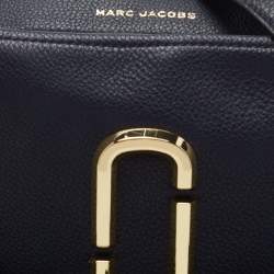 Pre Owned Marc Jacobs Navy Blue Leather Snapshot Crossbody Bag