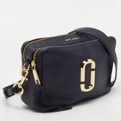 Pre Owned Marc Jacobs Navy Blue Leather Snapshot Crossbody Bag