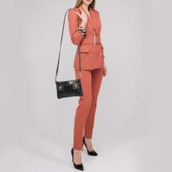 Pre Owned Marc by Marc Jacobs Black Patent Leather Totally Turnlock Percy Crossbody Bag