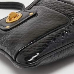Pre Owned Marc by Marc Jacobs Black Patent Leather Totally Turnlock Percy Crossbody Bag