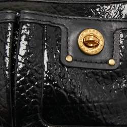 Pre Owned Marc by Marc Jacobs Black Patent Leather Totally Turnlock Percy Crossbody Bag