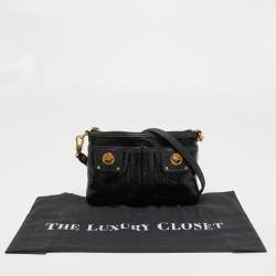 Pre Owned Marc by Marc Jacobs Black Patent Leather Totally Turnlock Percy Crossbody Bag