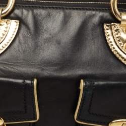 Marc Jacobs Black/Gold Leather Classic Blake Satchel