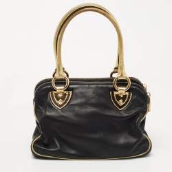 Marc Jacobs Black/Gold Leather Classic Blake Satchel