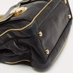 Marc Jacobs Black/Gold Leather Classic Blake Satchel