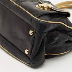 Marc Jacobs Black/Gold Leather Classic Blake Satchel