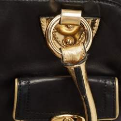 Marc Jacobs Black/Gold Leather Classic Blake Satchel