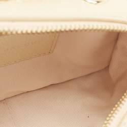 Pre Owned Marc Jacobs Beige Leather The Glam Shot Chain Crossbody Bag