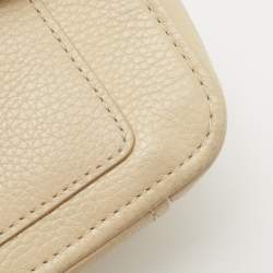 Pre Owned Marc Jacobs Beige Leather The Glam Shot Chain Crossbody Bag