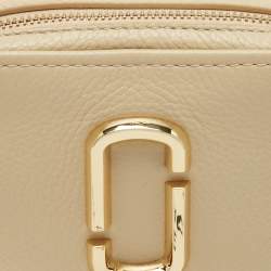 Pre Owned Marc Jacobs Beige Leather The Glam Shot Chain Crossbody Bag