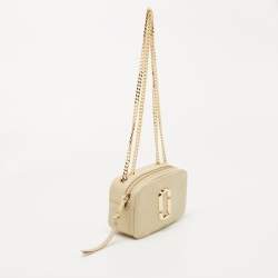 Pre Owned Marc Jacobs Beige Leather The Glam Shot Chain Crossbody Bag
