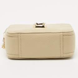 Pre Owned Marc Jacobs Beige Leather The Glam Shot Chain Crossbody Bag