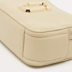 Pre Owned Marc Jacobs Beige Leather The Glam Shot Chain Crossbody Bag