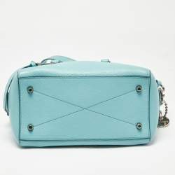 Marc Jacobs Blue Leather Recruit Bauletto Boston Bag