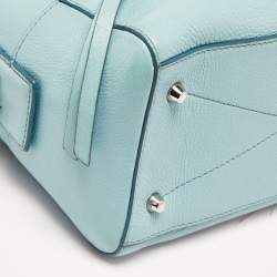 Marc Jacobs Blue Leather Recruit Bauletto Boston Bag