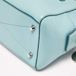 Marc Jacobs Blue Leather Recruit Bauletto Boston Bag