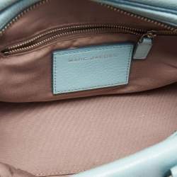 Marc Jacobs Blue Leather Recruit Bauletto Boston Bag