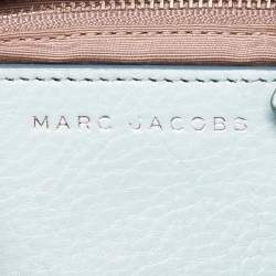 Marc Jacobs Blue Leather Recruit Bauletto Boston Bag