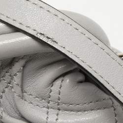 Pre Owned Marc Jacobs Grey Quilted Leather Little Stam Shoulder Bag