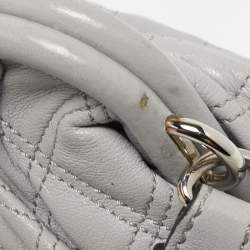 Pre Owned Marc Jacobs Grey Quilted Leather Little Stam Shoulder Bag
