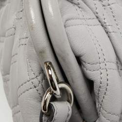 Pre Owned Marc Jacobs Grey Quilted Leather Little Stam Shoulder Bag