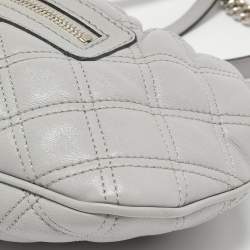 Pre Owned Marc Jacobs Grey Quilted Leather Little Stam Shoulder Bag