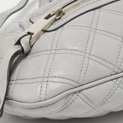Pre Owned Marc Jacobs Grey Quilted Leather Little Stam Shoulder Bag